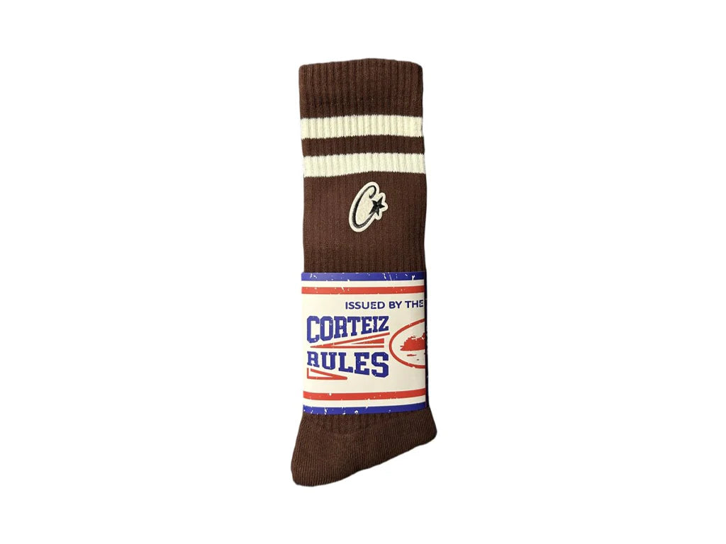 Corteiz Socks Brown