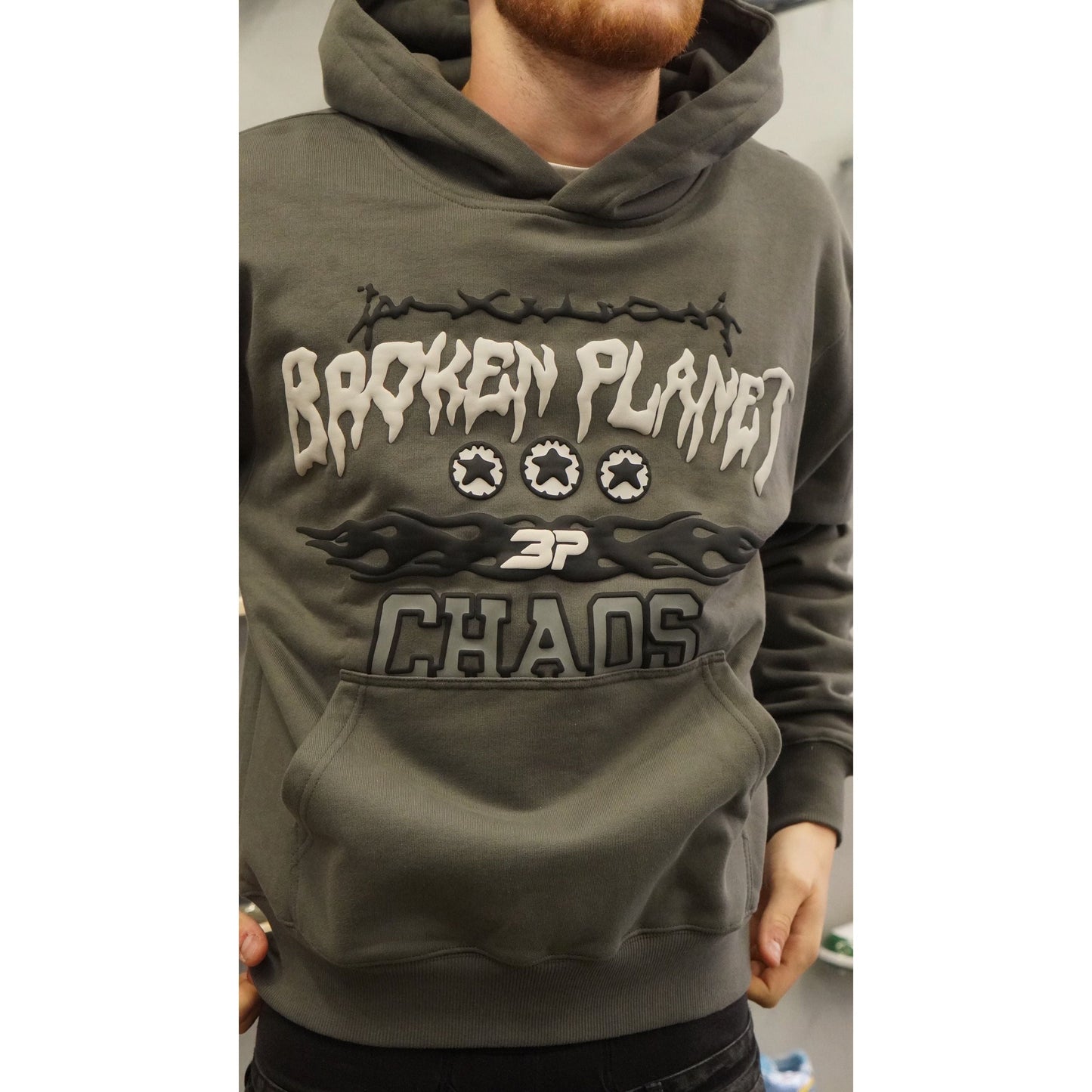 Broken Planet Chaos Hoodie Gunmetal Grey