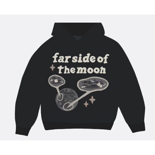 Broken Planet Market Far Side Of The Moon Hoodie - Soot Black