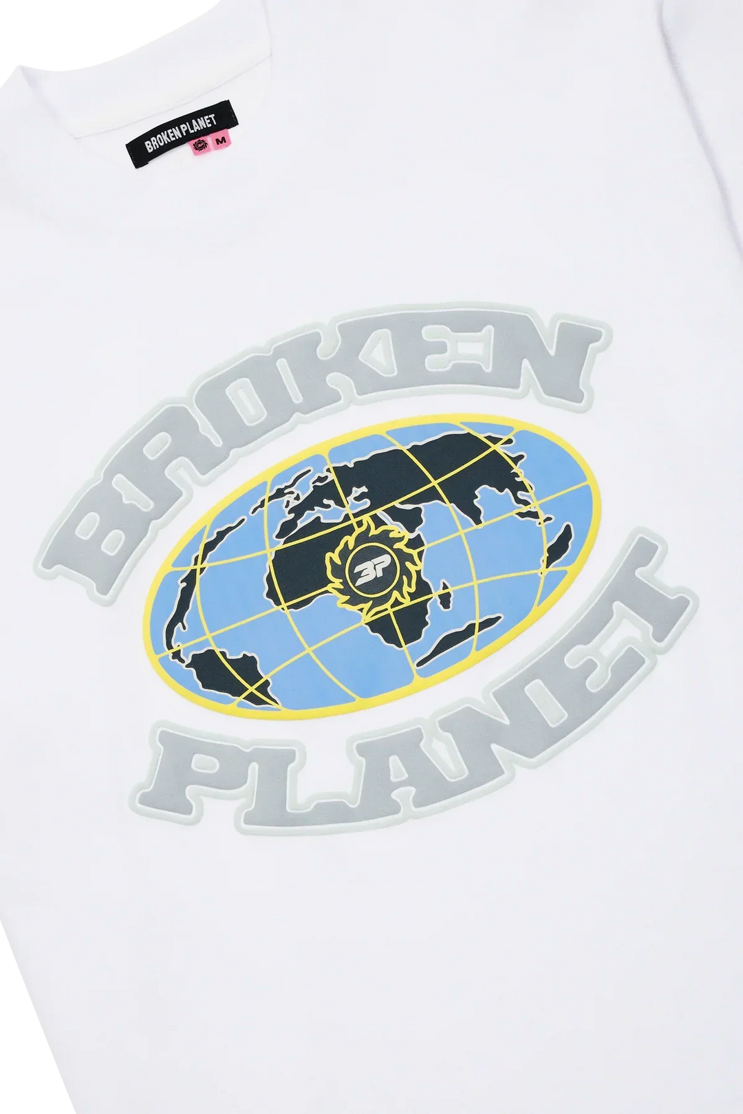 Broken Planet Grid White T-Shirt