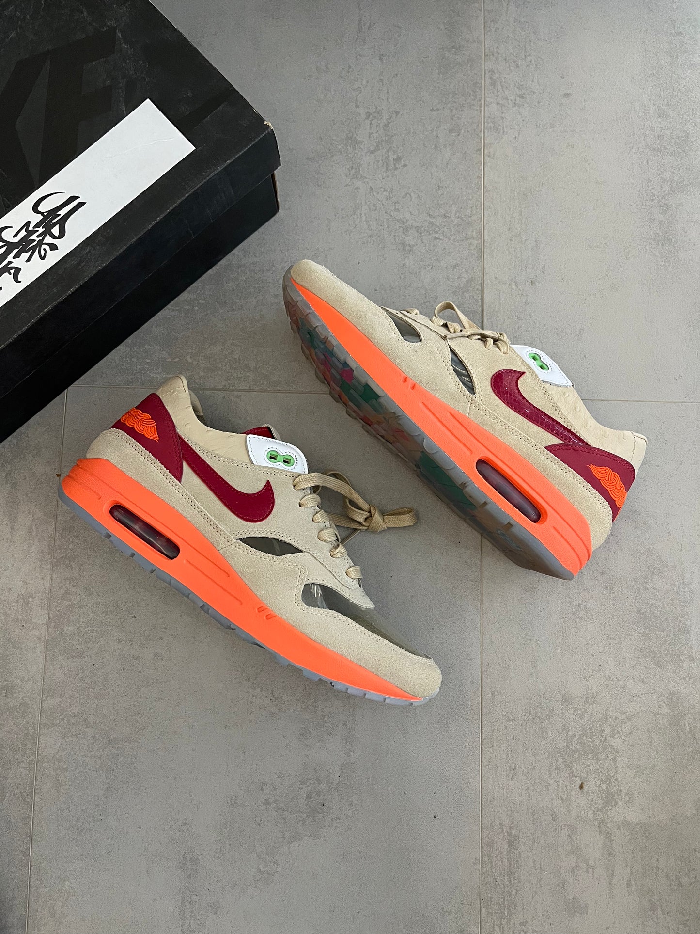 UK 9.5 - CLOT x Nike Air Max 1 "Kiss of Death"
