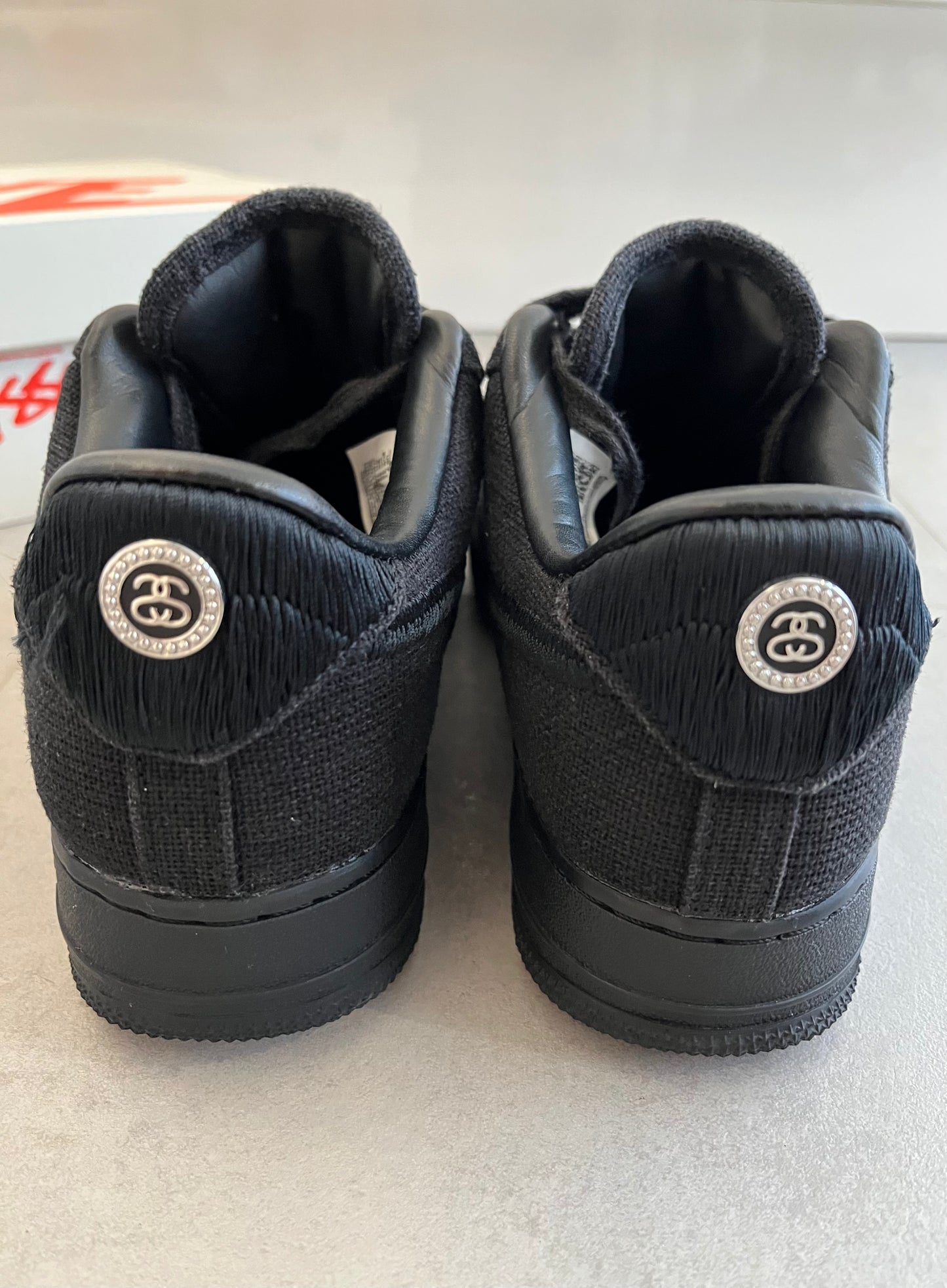 UK 7 - Nike x Stüssy Air Force 1 Low "Black"