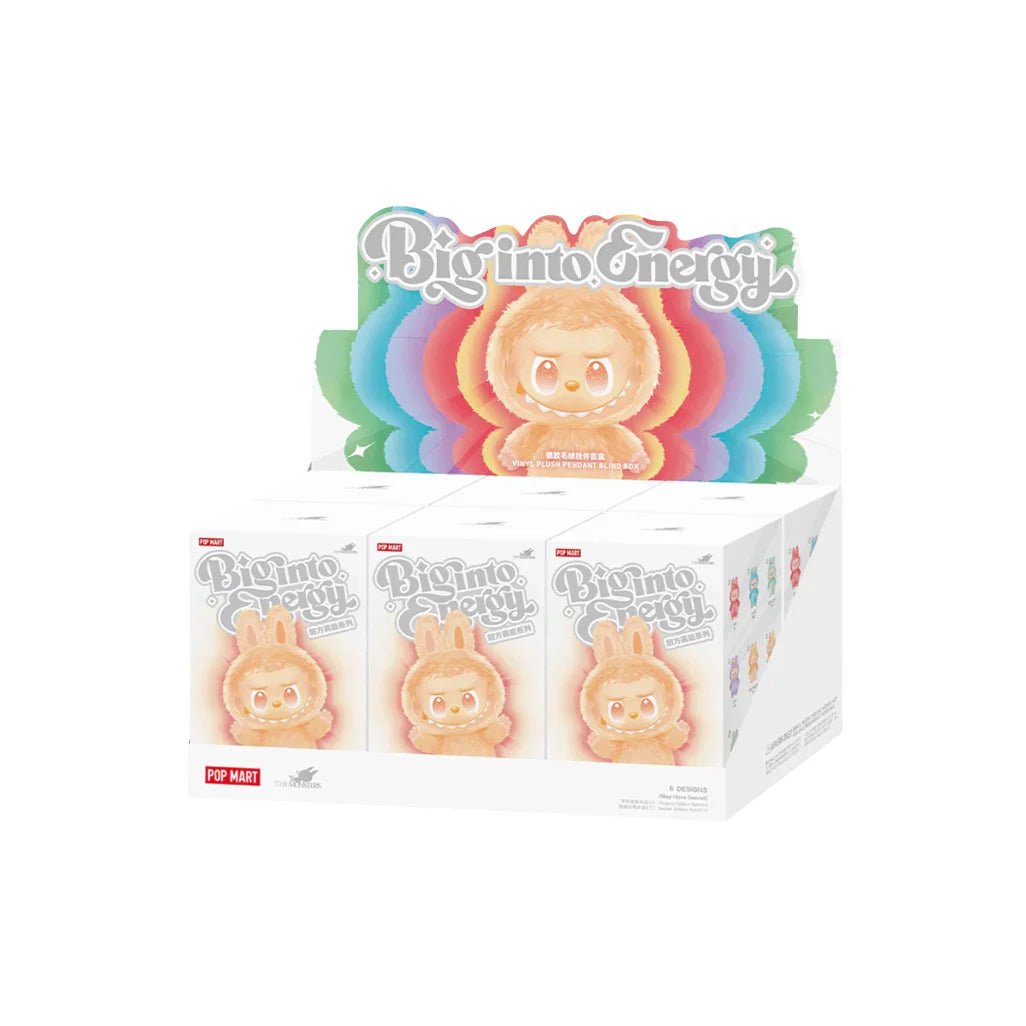 Pop Mart Labubu The Monsters Big into Energy Series Vinyl Plush Pendant Sealed Case (6 Blind Box)