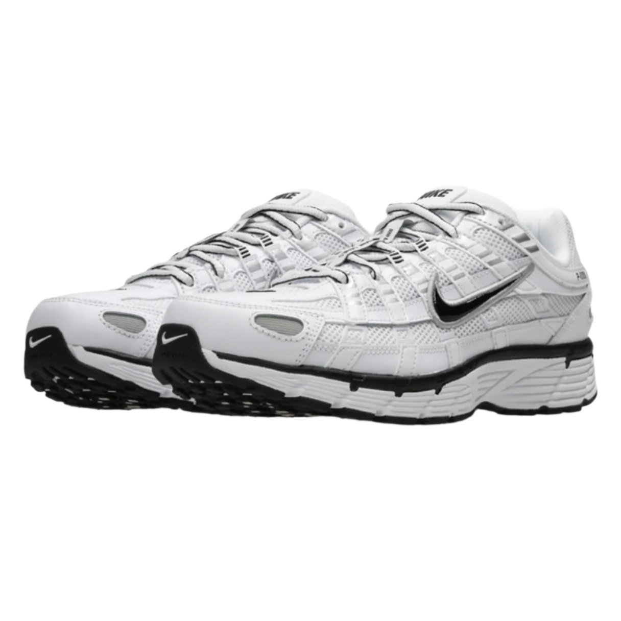Nike P-6000 White Metallic Silver Black