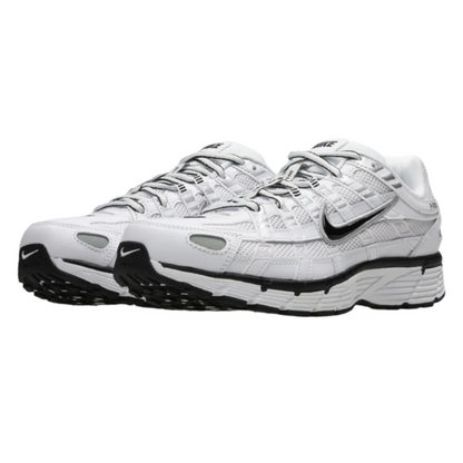 Nike P-6000 White Metallic Silver Black