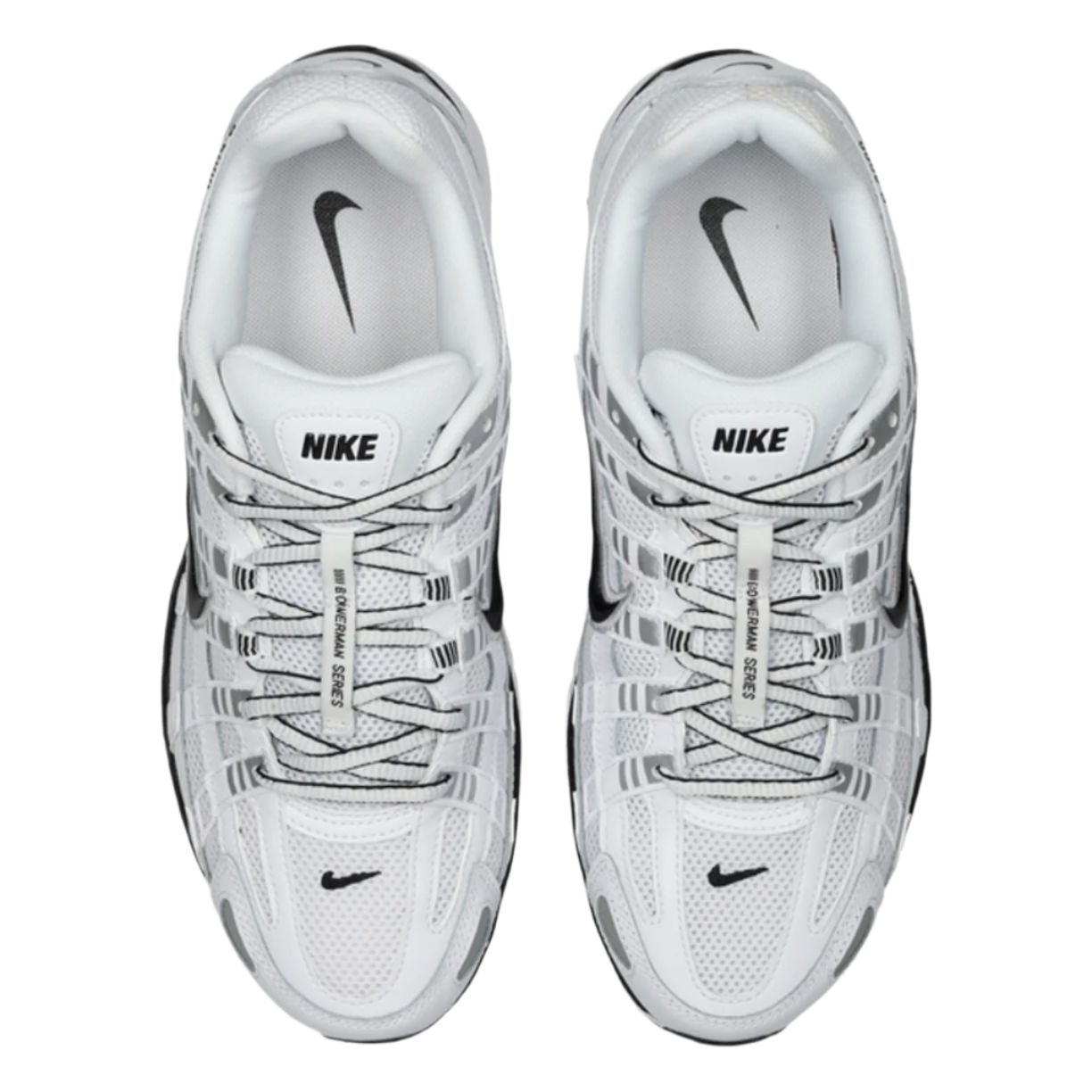 Nike P-6000 White Metallic Silver Black