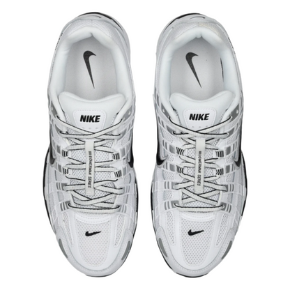 Nike P-6000 White Metallic Silver Black