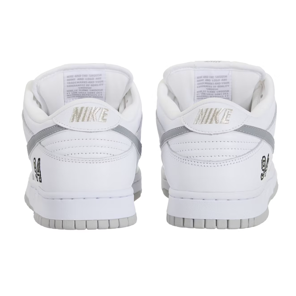 Nike SB Dunk Low Supreme 94 White Metallic Silver