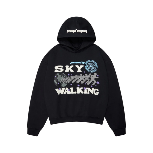 Broken Planet Sky Walking Hoodie Midnight Black