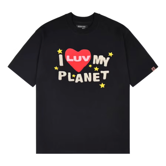 Broken Planet Luv My Planet T-shirt Midnight Black