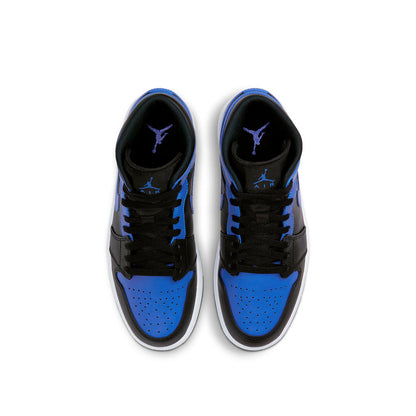 Jordan 1 Mid Hyper Royal Tumbled Leather