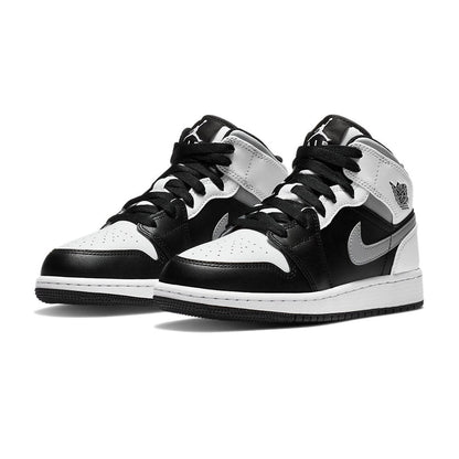 Air Jordan 1 Mid White Shadow GS