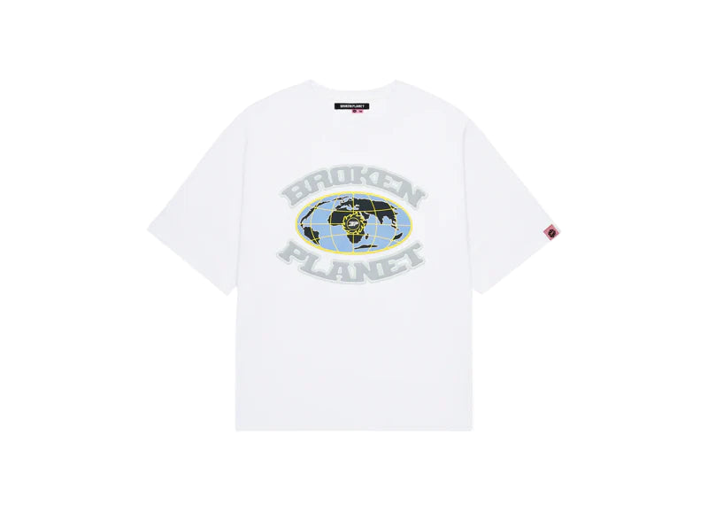 Broken Planet Grid White T-Shirt