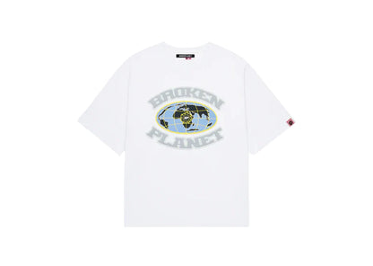Broken Planet Grid White T-Shirt