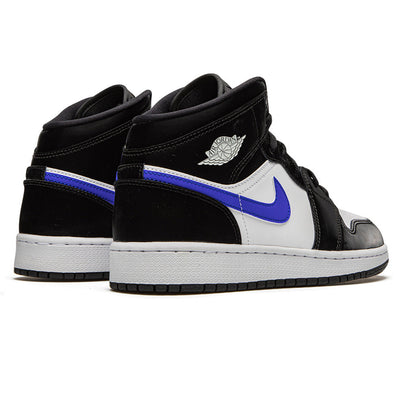 Air Jordan 1 Mid Black Racer Blue White (GS)