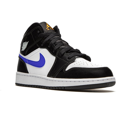 Air Jordan 1 Mid Black Racer Blue White (GS)