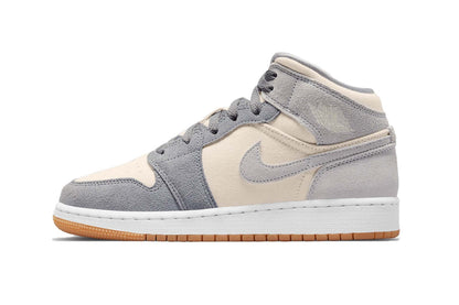 Air Jordan 1 Mid SE Coconut Milk Particle Grey GS