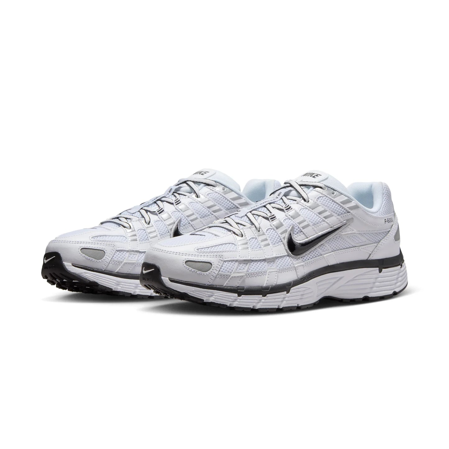 Nike P-6000 White Metallic Silver Black