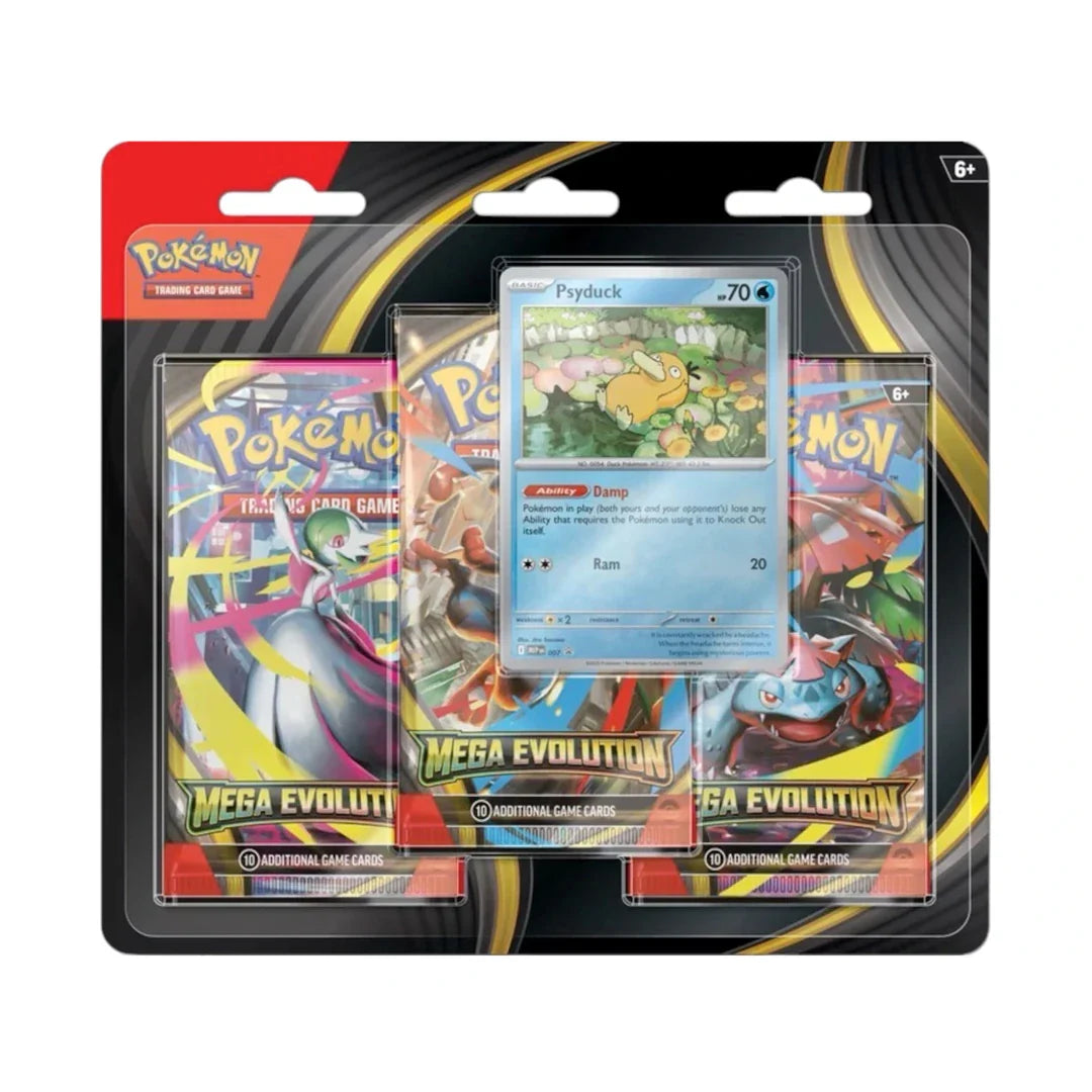 2025 Pokémon Mega Evolution 3-Pack Blister Pack (Psyduck)
