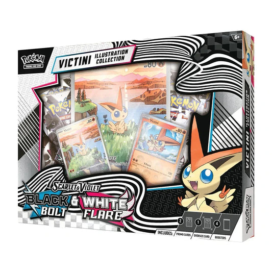 Pokémon Scarlet & Violet Black Bolt/White Flare Unova Victini Illustration Poster Collection Box