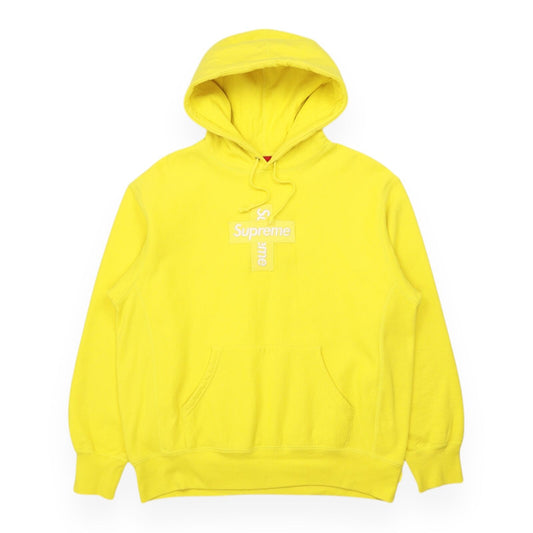 Supreme Cross Box Logo Hoodie Sweatshirt Lemon