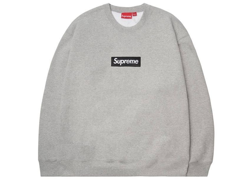 Supreme Box Logo Crewneck Heather Grey