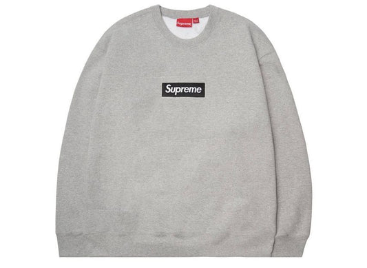 Supreme Box Logo Crewneck Heather Grey